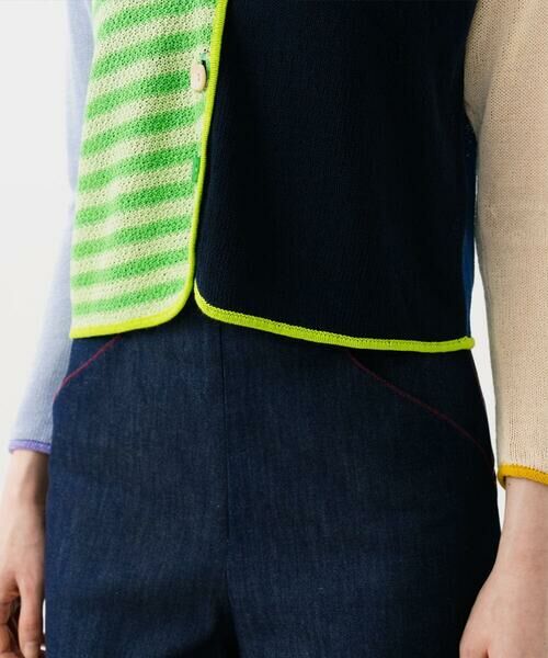 Sybilla / シビラ カーディガン・ボレロ | ブロックボーダーカーディガン | 詳細11