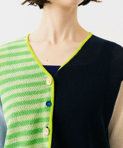 Sybilla / シビラ カーディガン・ボレロ | ブロックボーダーカーディガン | 詳細8