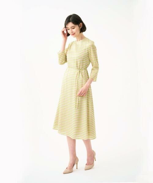 Sybilla / シビラ ドレス | ジオメトリックオパールドレス（グリーン×ピンク）