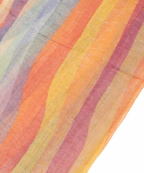 Sybilla / シビラ マフラー・ショール・スヌード・ストール | マルチストライプリネンストール | 詳細2