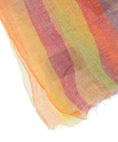 Sybilla / シビラ マフラー・ショール・スヌード・ストール | マルチストライプリネンストール | 詳細3