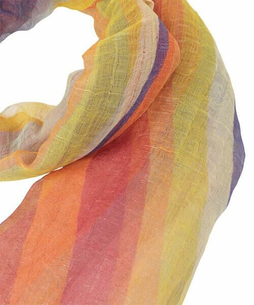 Sybilla / シビラ マフラー・ショール・スヌード・ストール | マルチストライプリネンストール | 詳細4