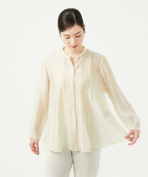 Sybilla / シビラ シャツ・ブラウス | フレアシアーブラウス（ライトベージュ）