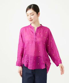 Sybilla / シビラ シャツ・ブラウス | ダイヤ刺繍リネンブラウス