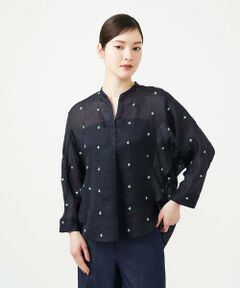 Sybilla / シビラ シャツ・ブラウス | ダイヤ刺繍リネンブラウス