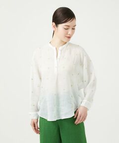 Sybilla / シビラ シャツ・ブラウス | ダイヤ刺繍リネンブラウス