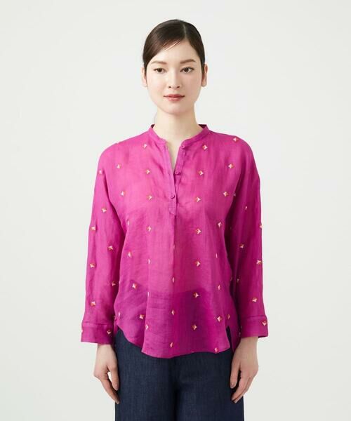 Sybilla / シビラ シャツ・ブラウス | ダイヤ刺繍リネンブラウス | 詳細1