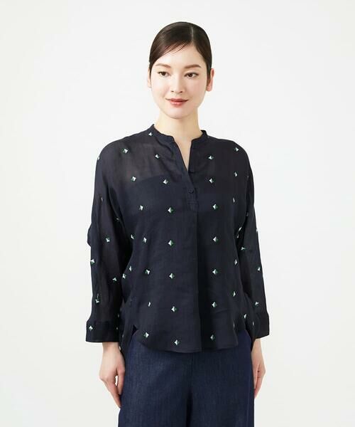 Sybilla / シビラ シャツ・ブラウス | ダイヤ刺繍リネンブラウス | 詳細12