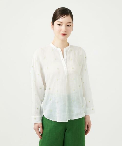 Sybilla / シビラ シャツ・ブラウス | ダイヤ刺繍リネンブラウス | 詳細14