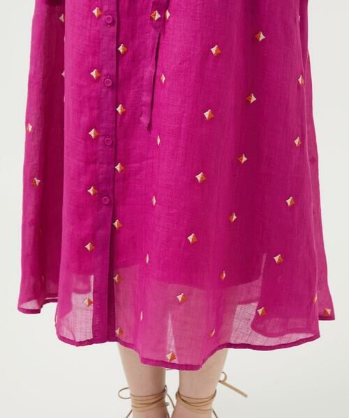 Sybilla / シビラ ロング・マキシ丈ワンピース | ダイヤ刺繍リネンドレス | 詳細8