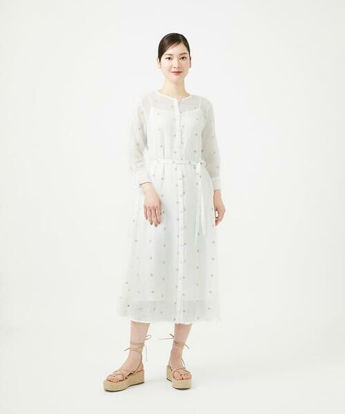 Sybilla / シビラ ロング・マキシ丈ワンピース | ダイヤ刺繍リネンドレス | 詳細14