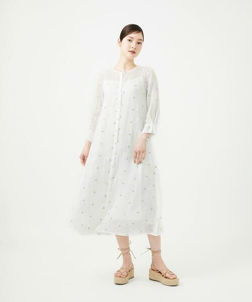 Sybilla / シビラ ロング・マキシ丈ワンピース | ダイヤ刺繍リネンドレス | 詳細15