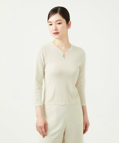 Sybilla / シビラ ニット・セーター | ダイヤキーホールニット（アイボリー）