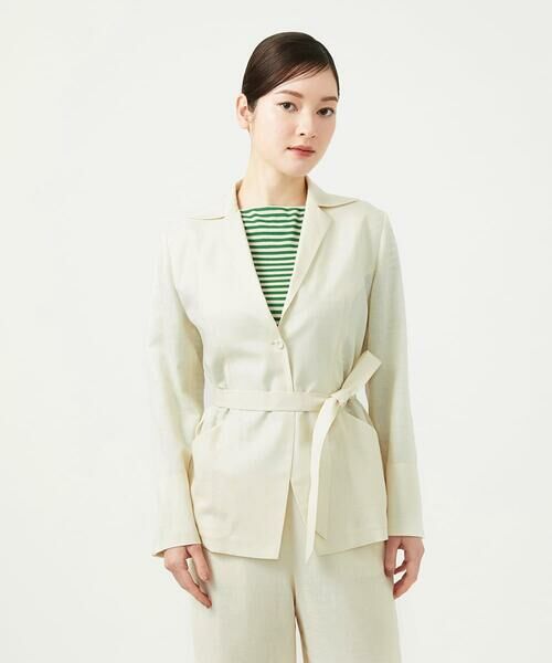Sybilla / シビラ テーラードジャケット | トリアセリネンジャケット（アイボリー）