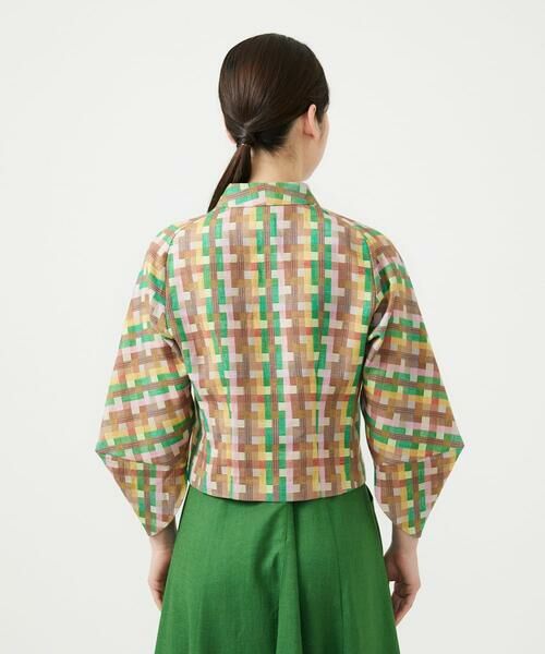 Sybilla / シビラ ノーカラージャケット | チェックジャカードジャケット | 詳細3