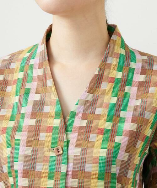 Sybilla / シビラ ノーカラージャケット | チェックジャカードジャケット | 詳細4