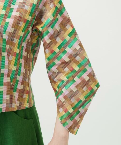 Sybilla / シビラ ノーカラージャケット | チェックジャカードジャケット | 詳細6