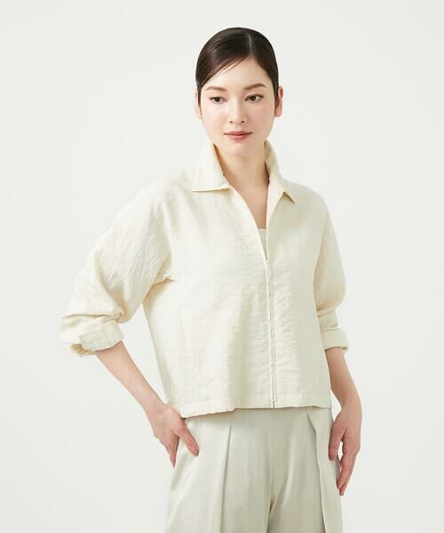 Sybilla / シビラ その他アウター | シルクナイロンブルゾン（ライトベージュ）