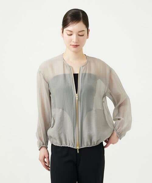 Sybilla / シビラ その他アウター | オーガンジーブルゾン（グレージュ）