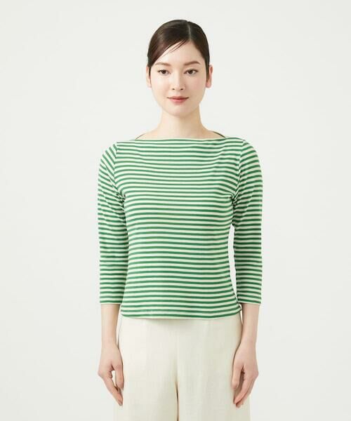 Sybilla / シビラ カットソー | ボーダーボートネックカットソー | 詳細1
