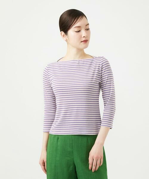 Sybilla / シビラ カットソー | ボーダーボートネックカットソー | 詳細10