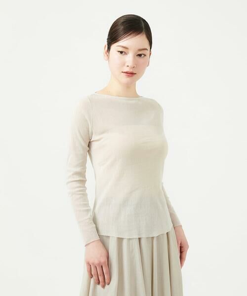 Sybilla / シビラ カットソー | コットンチュールカットソー（ライトベージュ）