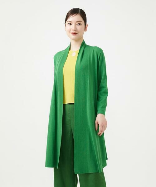 Sybilla / シビラ カーディガン・ボレロ | アイスコットンロングカーディガン（グリーン）