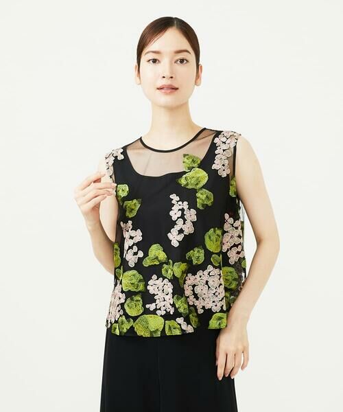 Sybilla / シビラ シャツ・ブラウス | アジサイ刺繍チュールブラウス | 詳細3