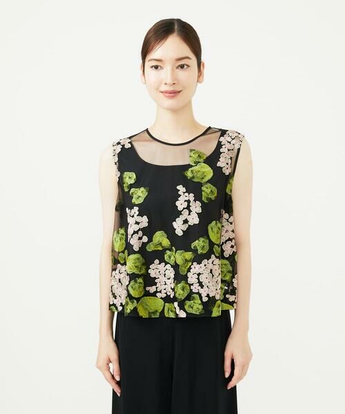 Sybilla / シビラ シャツ・ブラウス | アジサイ刺繍チュールブラウス | 詳細4