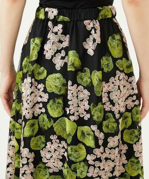Sybilla / シビラ ロング・マキシ丈スカート | アジサイ刺繍チュールスカート | 詳細8