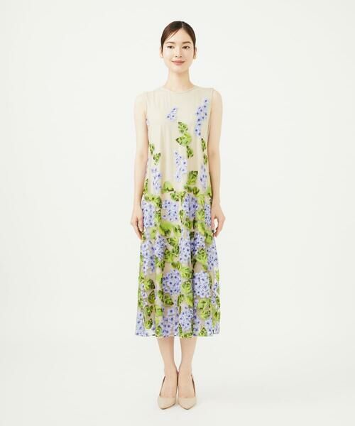 Sybilla / シビラ ドレス | アジサイ刺繍チュールドレス | 詳細2