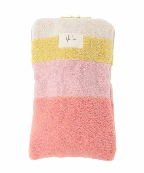 Sybilla / シビラ ハンカチ | カラーブロックファスナー付きタオル（ピンク系）