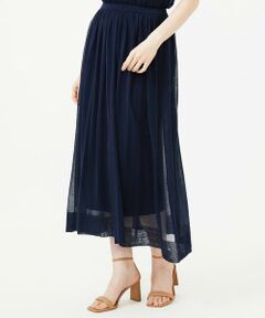 Sybilla / シビラ ロング・マキシ丈スカート | レイヤード風シアーニットスカート