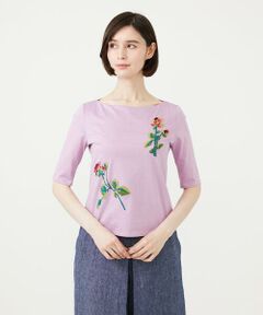 Sybilla / シビラ カットソー | キューブローズ刺繍カットソー