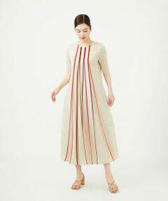 Sybilla / シビラ ロング・マキシ丈ワンピース | カラーパイピングジャージードレス
