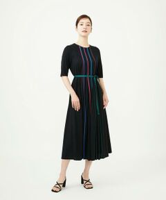 Sybilla / シビラ ロング・マキシ丈ワンピース | カラーパイピングジャージードレス