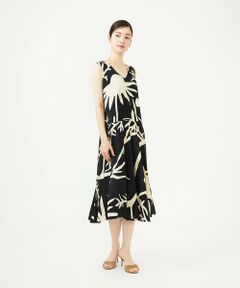Sybilla / シビラ ロング・マキシ丈ワンピース | フラワーシルエットプリントドレス