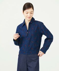 Sybilla / シビラ セットアップ | ローズ刺繍デニムジャケット