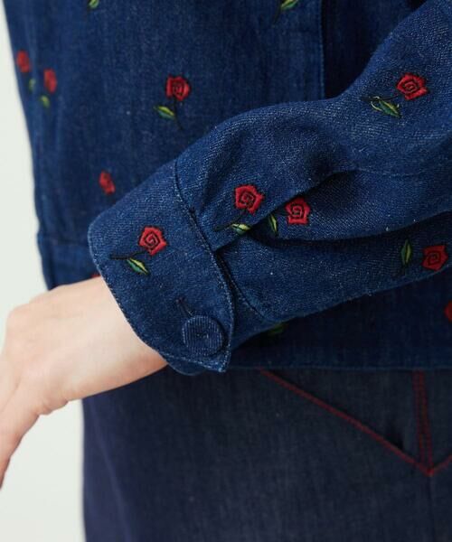 Sybilla / シビラ セットアップ | ローズ刺繍デニムジャケット | 詳細7