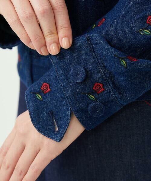 Sybilla / シビラ セットアップ | ローズ刺繍デニムジャケット | 詳細8