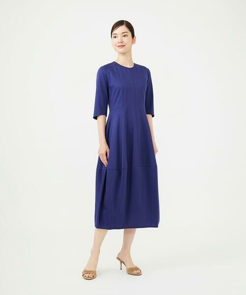 Sybilla / シビラ ロング・マキシ丈ワンピース | コクーンシルエットジャージードレス（ブルー）