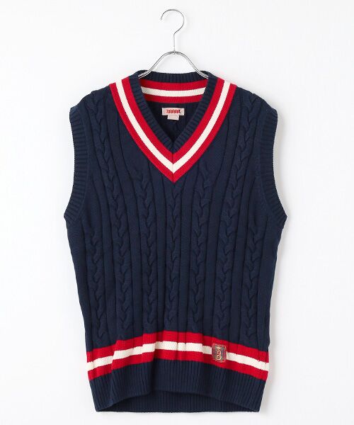 item SELECT/アイテムセレクト CABLE VEST ネイビー L item SELECT/アイテムセレクト CABLE VEST ネイビー L