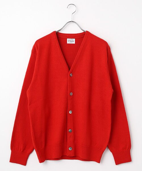 item SELECT / アイテムセレクト カーディガン・ボレロ | アメリカンウール＆コットンニットカーディガン（RED）