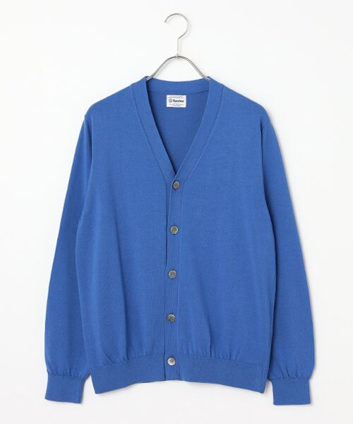 item SELECT / アイテムセレクト ニット・セーター | HIGH TWIST COTTON KNIT CARDIGAN（BLUE）
