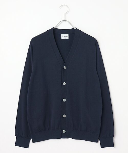 item SELECT / アイテムセレクト ニット・セーター | HIGH TWIST COTTON KNIT CARDIGAN（NAVY）