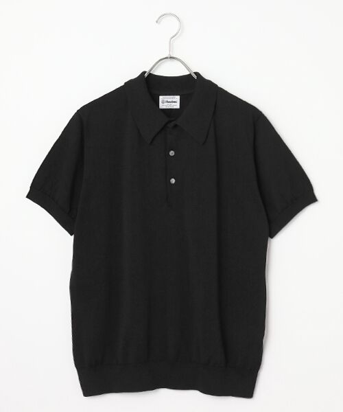 item SELECT / アイテムセレクト ニット・セーター | SILK KNIT POLO（BLACK）