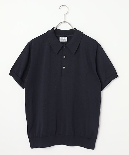 item SELECT / アイテムセレクト ニット・セーター | SILK KNIT POLO（NAVY）