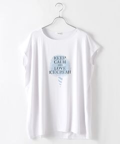 TABASA / タバサ チュニック | レーヨンベア天竺アイスムリームプリントチュニック