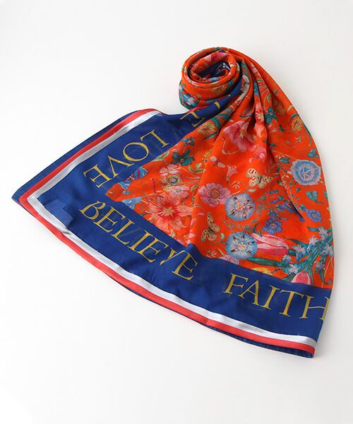 セール オレンジフラワースカーフ マフラー ショール スヌード ストール Tabasa タバサ ファッション通販 タカシマヤファッションスクエア