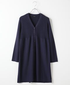 TABASA / タバサ その他アウター | レーヨンポリエステル編地切り替えニットコート